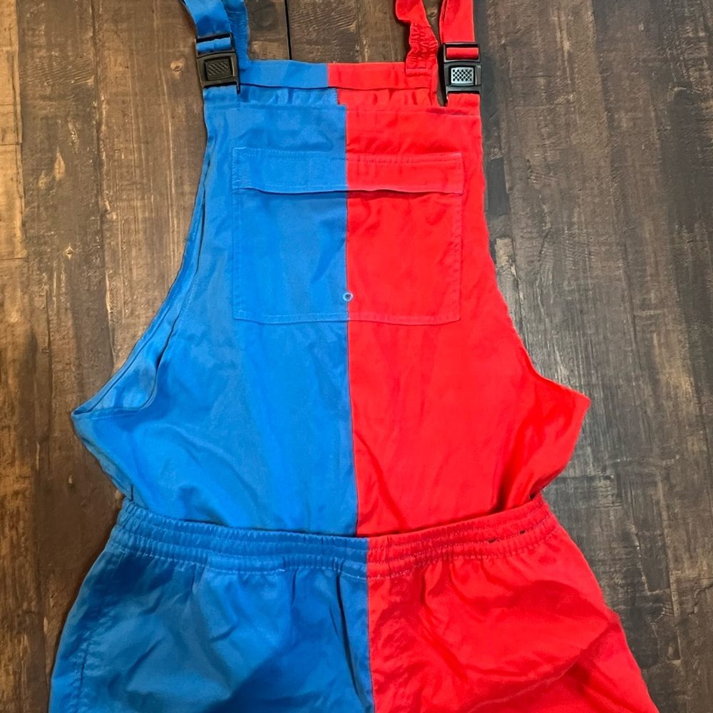 Chubbies Two-Tone Blue and Red Overalls